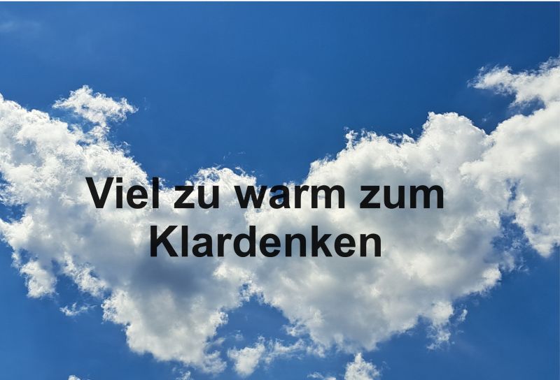 Viel zu warm zum Klardenken