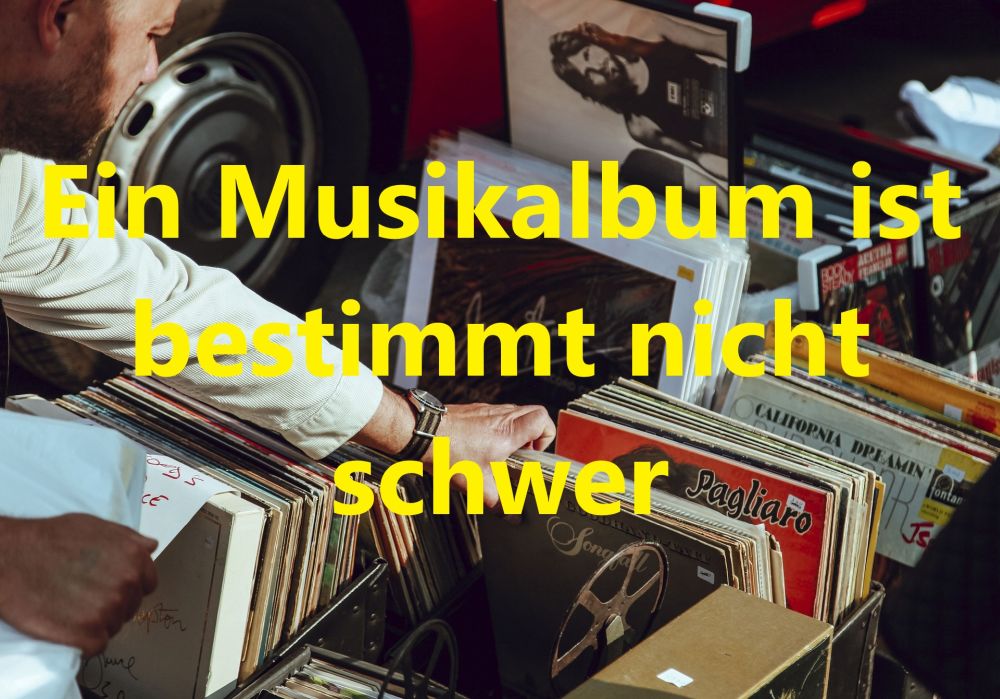 Ein Musikalbum ist bestimmt nicht schwer - Image by StockSnap from Pixabay